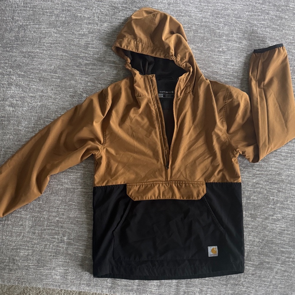 Carhartt Kids Tan and Black Hooded Coat